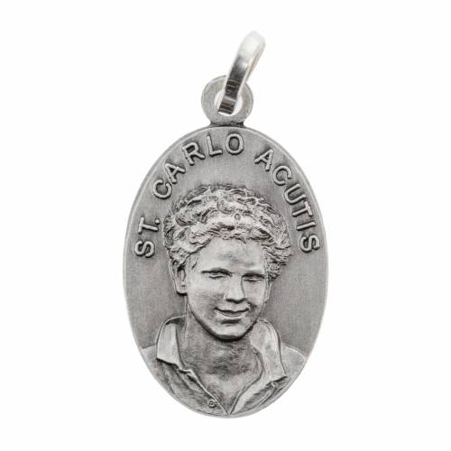 Medaglia San Carlo Acutis in argento 925