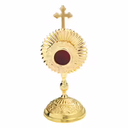 Reliquiario dorato tondo