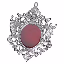 Wall hanging reliquary silver plated