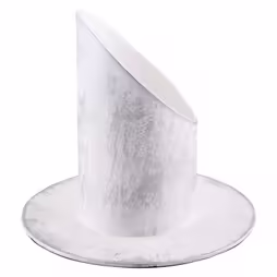 Candle stand white silver