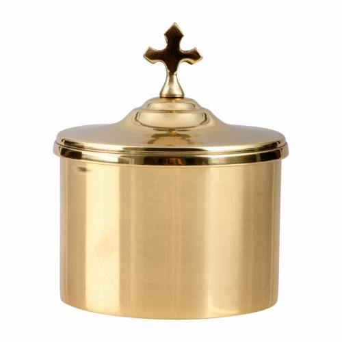 Host container golden plated D 9 cm