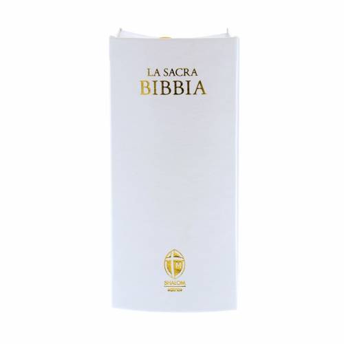 La Sacra Bibbia. Edizione tascabile. Ecopelle bianca. Formato: 10x14,2 cm