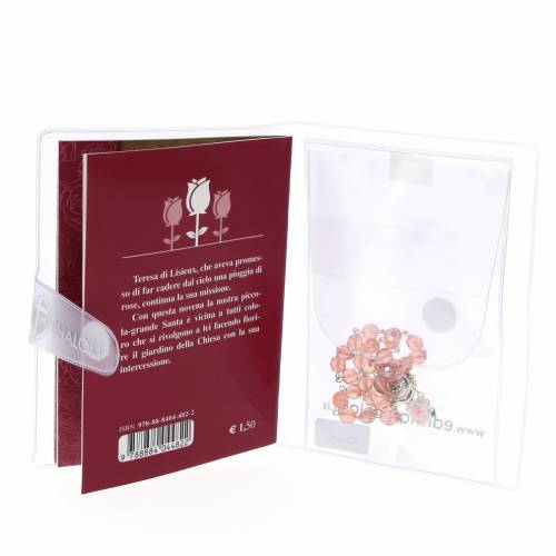 Confezione libro "Novena delle rose a Santa Teresa di Lisieux" e Corona delle rose di Santa Teresa di Lisieux