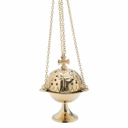 Elegante Turibolo con croce H 16 cm