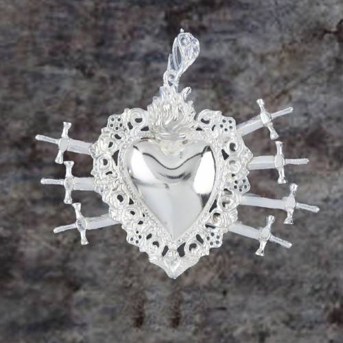 Ciondolo cuore cuore trafitto