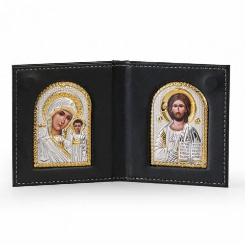 VM Kazan - Christ Arch Icon. Painted face. Silver 999. Gold.