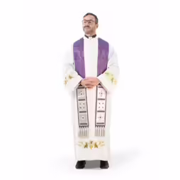 Stola sacerdotale in damasco di pura seta con croci madreperla