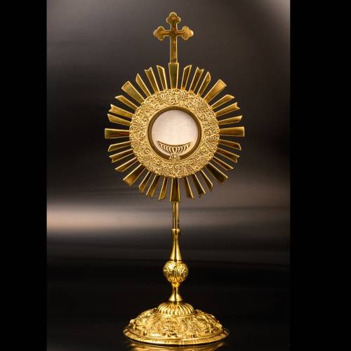 Monstrance golden plated H 47 cm