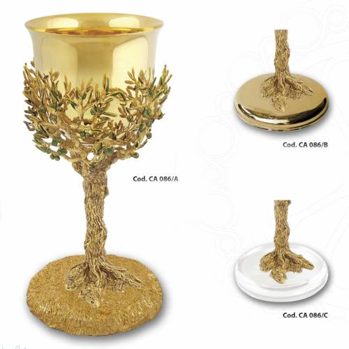CHALICE WITH ENAMELLED OLIVE BRANCHES