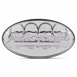 Ultima Cena in Argento Laminato Ovale
