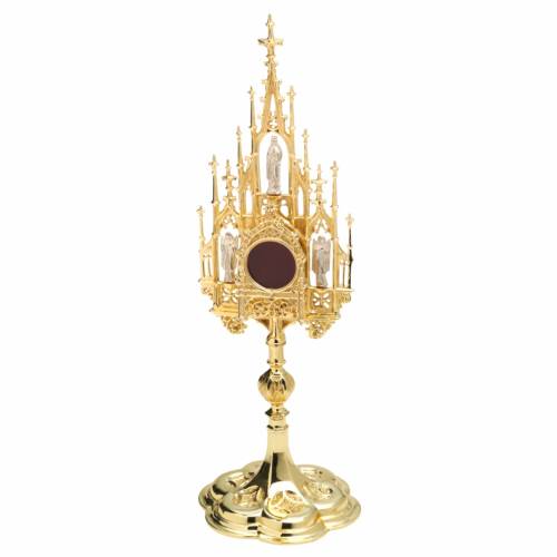 Reliquary Neogothic golden plated H 40 cm