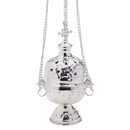 Turibolo placcato argento con decorazioni
