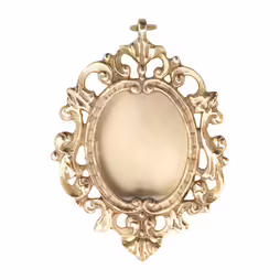 Reliquary golden plated brass H 11 cm