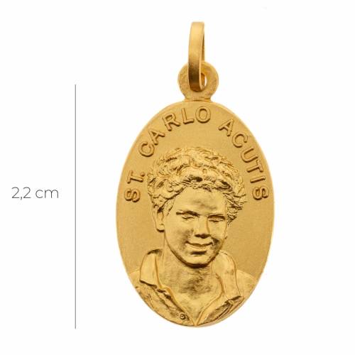 Medaglia St. Carlo Acutis oro 18K