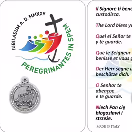 Jubilee card with silver medal