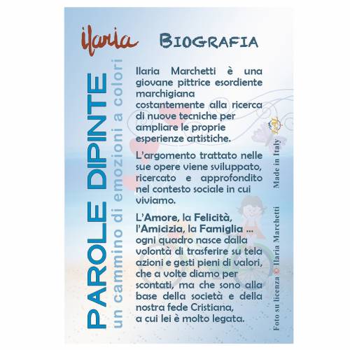 Stampa su tela "Parole Dipinte" - Rosa Principe