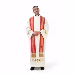Stola per Sacerdote in seta rossa con tre croci