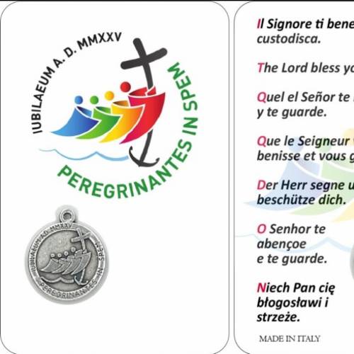 Card Giubileo con medaglia argentata 