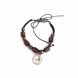 Jubilee 2025 wood and hematite bracelet