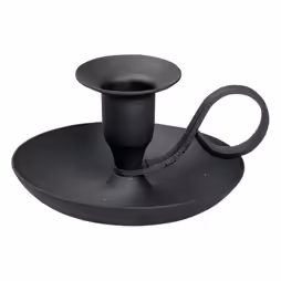 Portacandele nero con manico