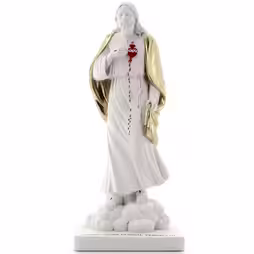 Statua Sacro Cuore di Gesù, in polvere di marmo bianca
