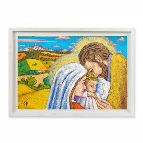 Quadro in legno Sacra Famiglia