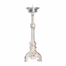 Candeliere da altare placcato argento H 50 cm