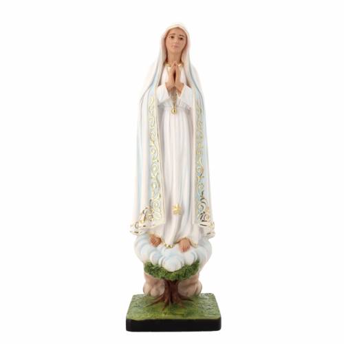Statua Madonna di Fatima, in polvere di marmo colorata