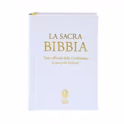 La Sacra Bibbia. Edizione tascabile. Ecopelle bianca. Formato: 10x14,2 cm