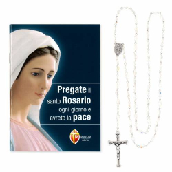 Libro "Pregate il Santo Rosario ogni giorno e avrete la Pace" con Corona del Rosario