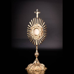 Reliquiario placcato oro H 35 cm