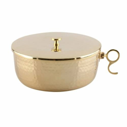 Pisside impilabile placcato oro D 17 cm 