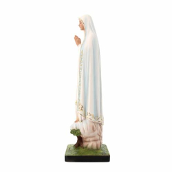 Statua Madonna di Fatima, in polvere di marmo colorata