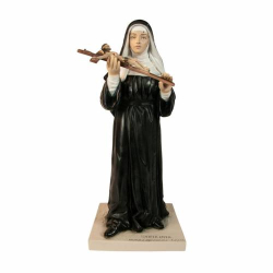 Statua Santa Rita, in polvere di marmo colorata