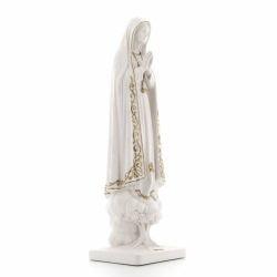 Statua Madonna di Fatima, in polvere di marmo bianca