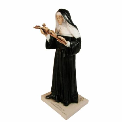 Statua Santa Rita, in polvere di marmo colorata