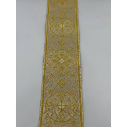 Gallone Largo (10.5cm) Liturgico Semimetallico EMMA 253