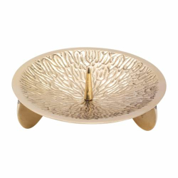 Three footed candle plate