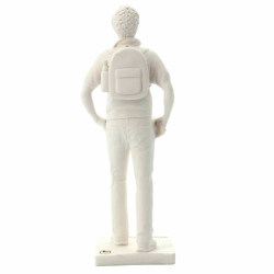 Statua San Carlo Acutis, in polvere di marmo bianca