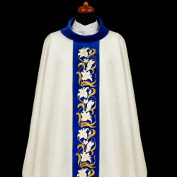 Marian chasuble in woven fabric