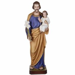 SAN GIUSEPPE CON BAMBINO IN FIBRA DI VETRO