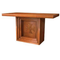 Wood altar with cross - Art. 640