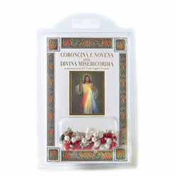 Libro  “Coroncina e Novena della Divina Misericordia” confezionato con rosario