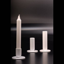 Candleholder iron white H 8 cm