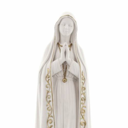 Statua Madonna di Fatima, in polvere di marmo bianca