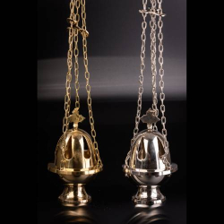 Thurible with gold colour H 16 cm