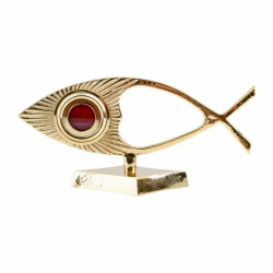 Reliquary with fish shape h 11 cm