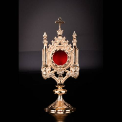 Monstrance golden plated H 38 cm