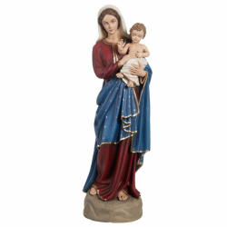 MADONNA WITH CHILD IN FIBERGLASS