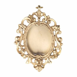 Reliquary golden plated brass H 11 cm